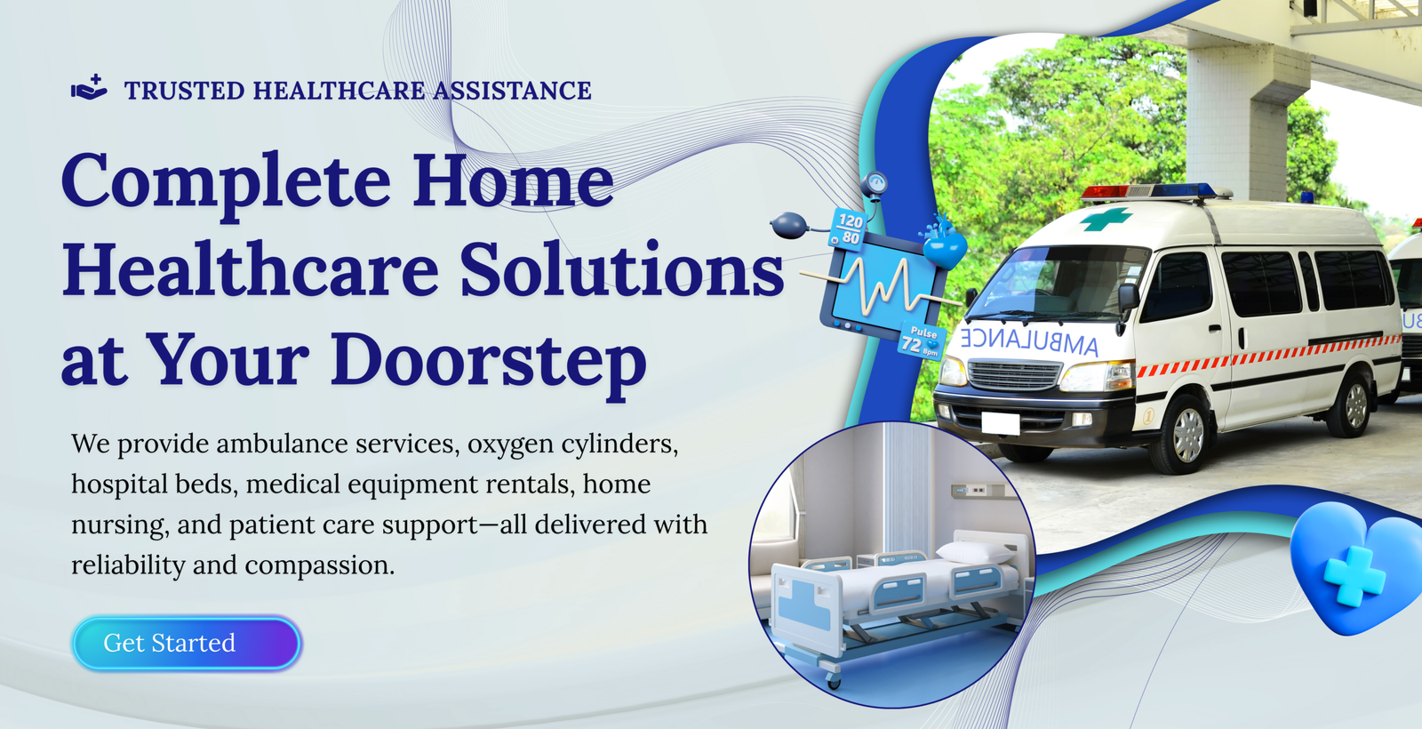 Blue and White Modern Hospital Service Medical Center Banner (1600 x 820 mm) (3)